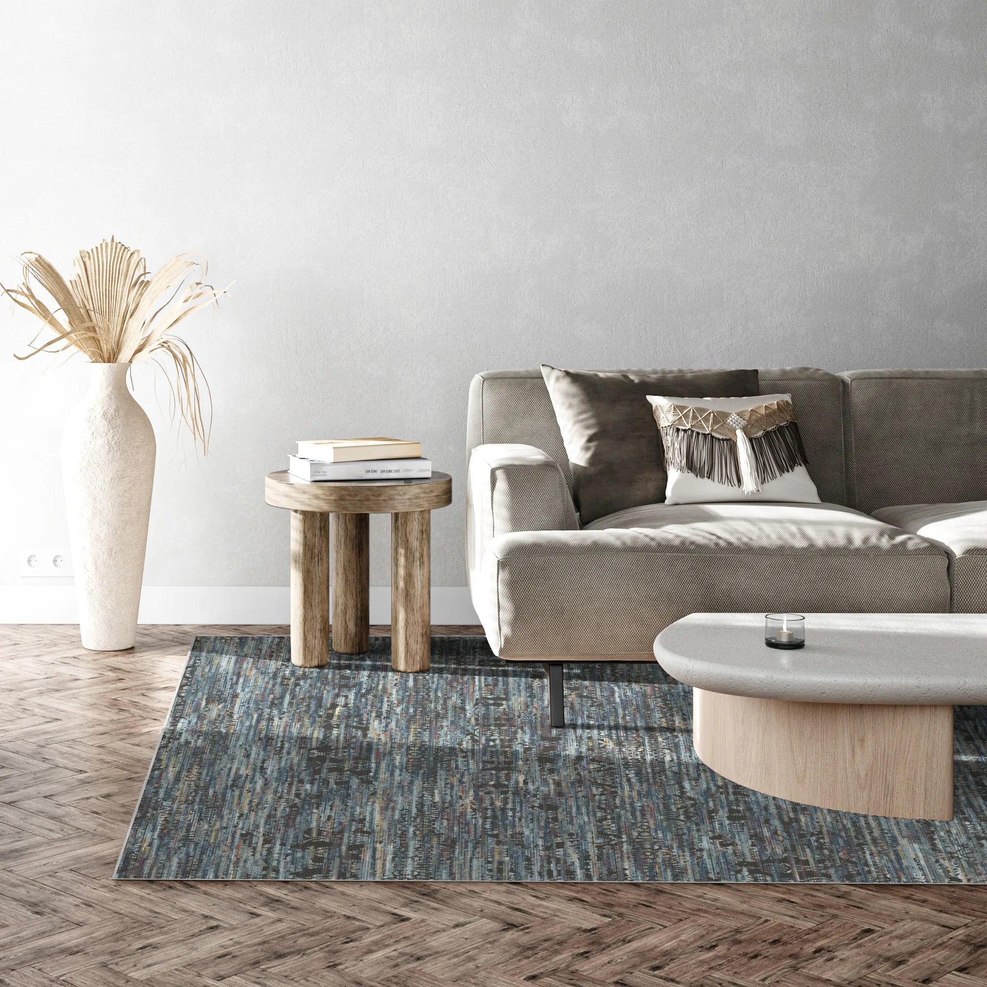 Waschbarer Teppich Berlin Industrial Abstract