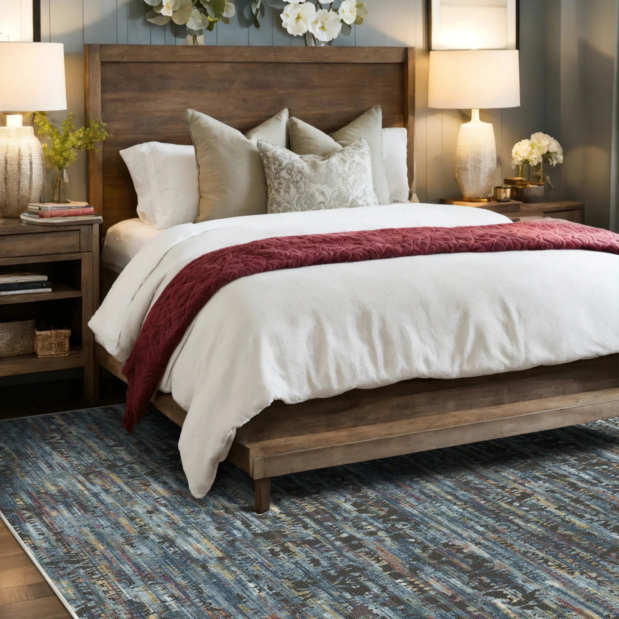 Waschbarer Teppich Berlin Industrial Abstract