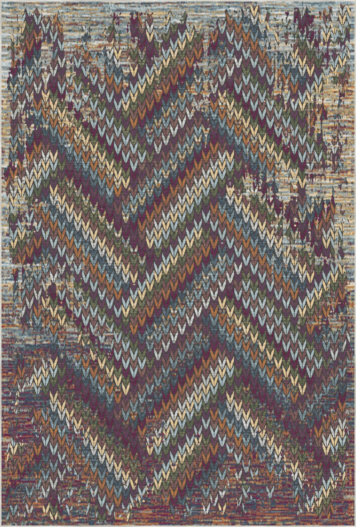 Waschbarer Teppich Milan Multi Chevron
