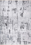 Steel Mist Grey Abstract Rug Gray