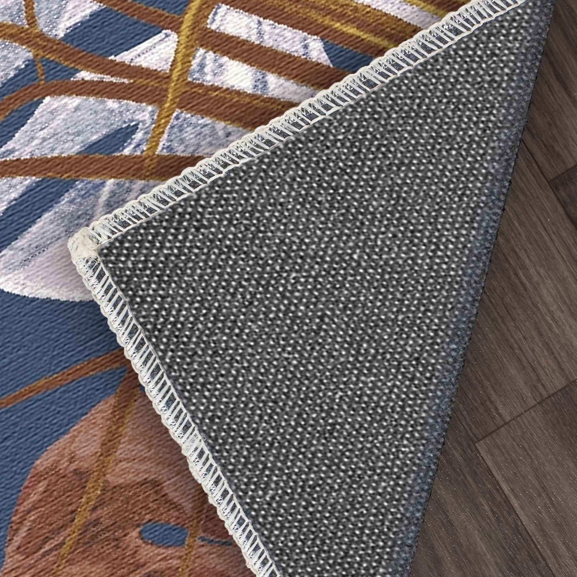 Marineblauer Exotischer Tropenteppich