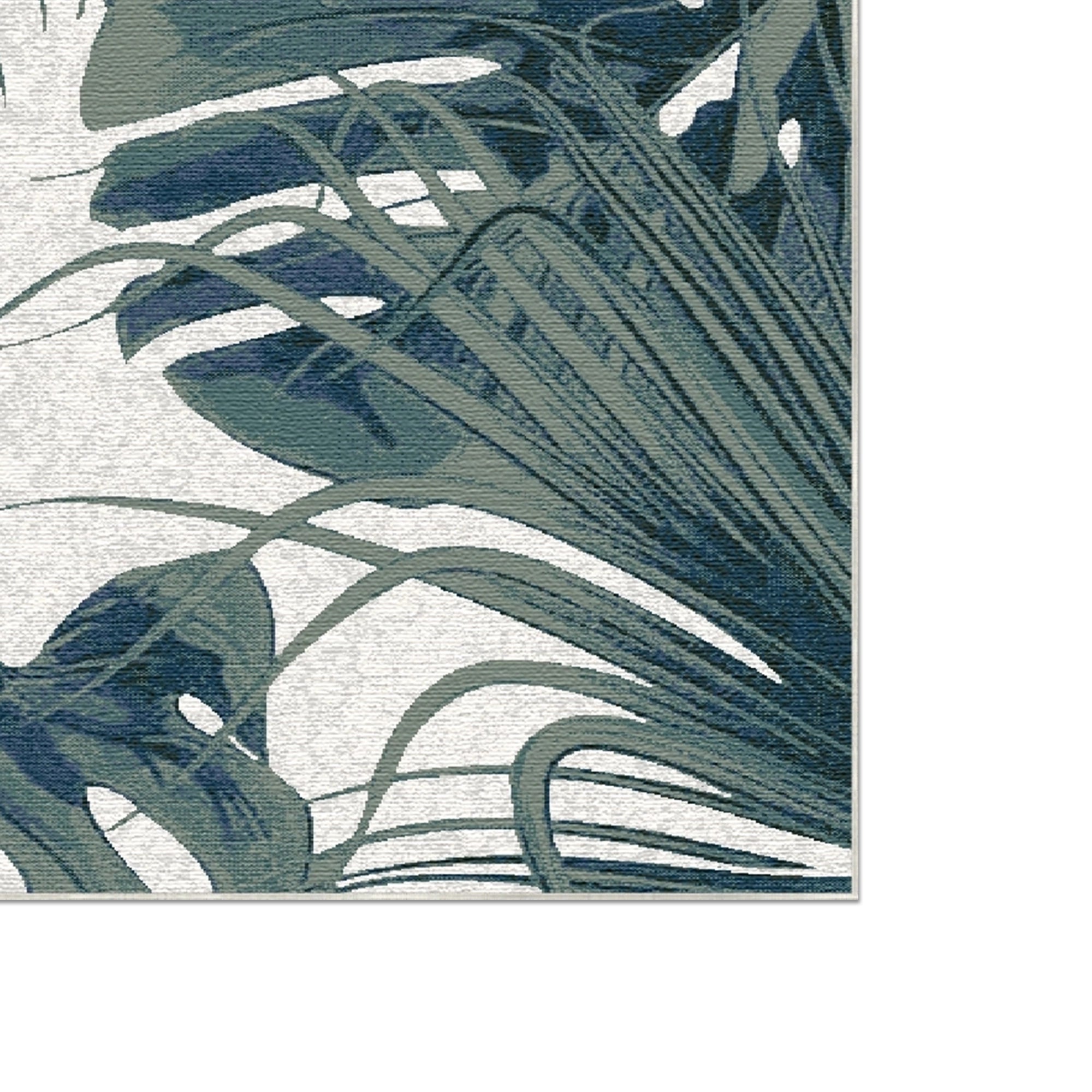 Grüner Exotischer Tropenblatt Teppich