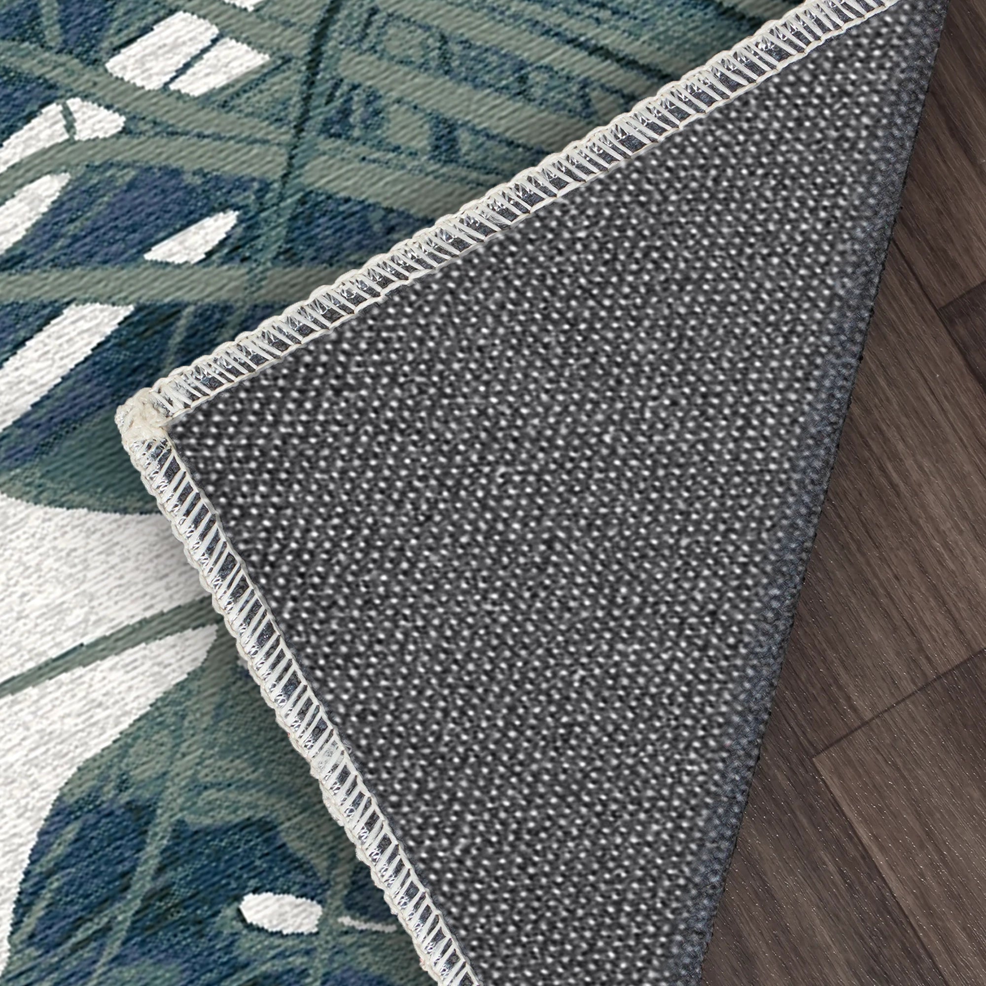 Grüner Exotischer Tropenblatt Teppich