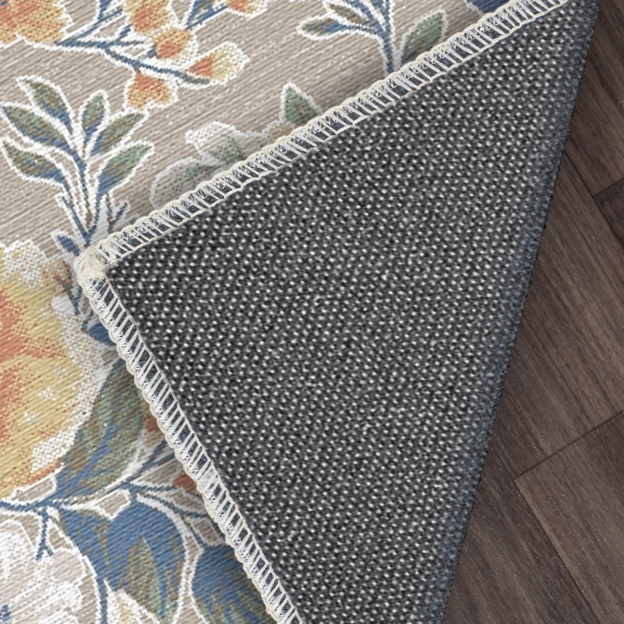 Beige Eleganter Gelber Rosenteppich