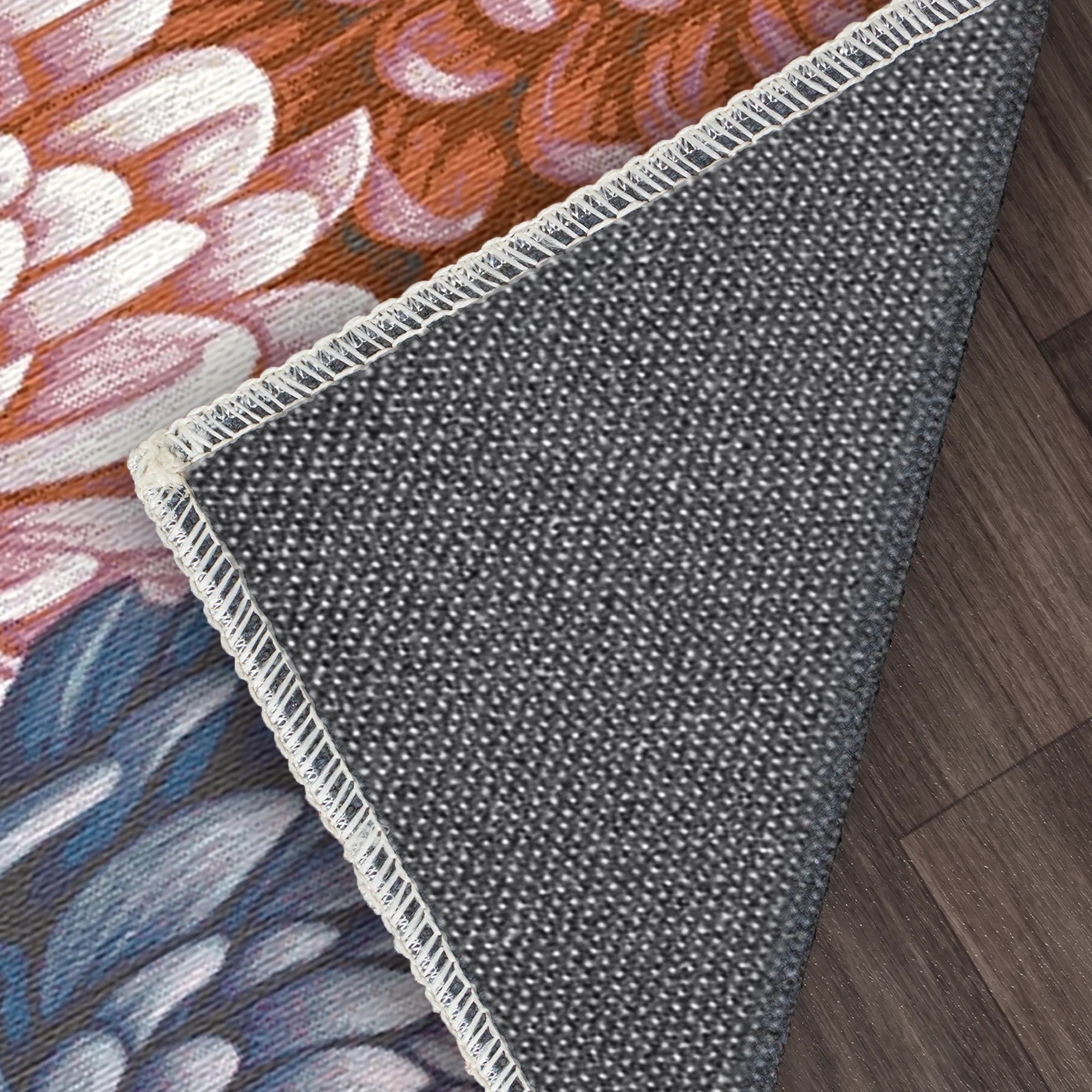 Obsidian Bloom Chrysanthemen Teppich