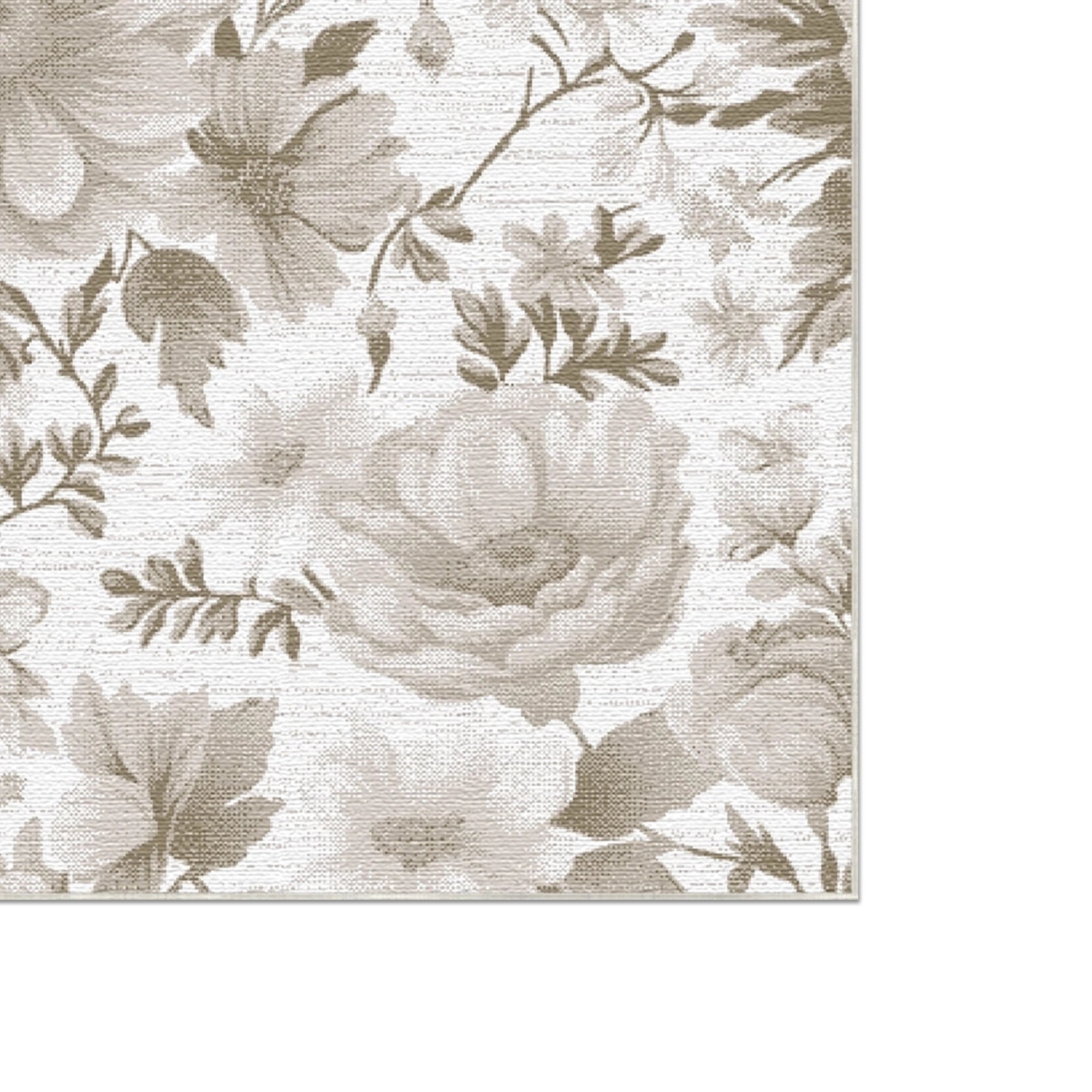 Beige Serenity Botanical Teppich