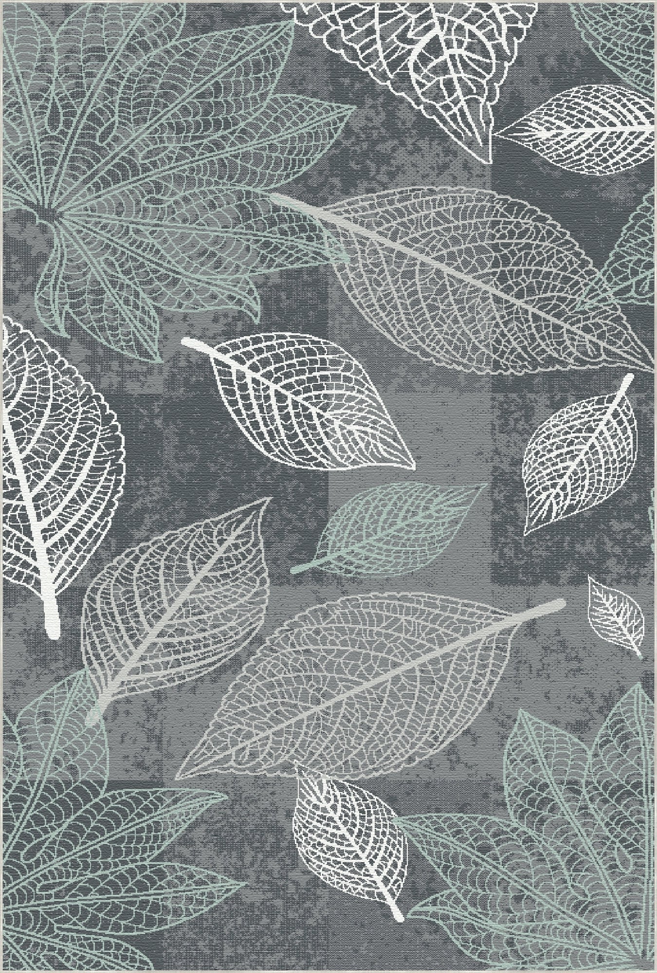 Holzkohle Flüsterndes Blatt Skelettteppich