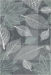 Holzkohle Flüsterndes Blatt Skelettteppich Grau