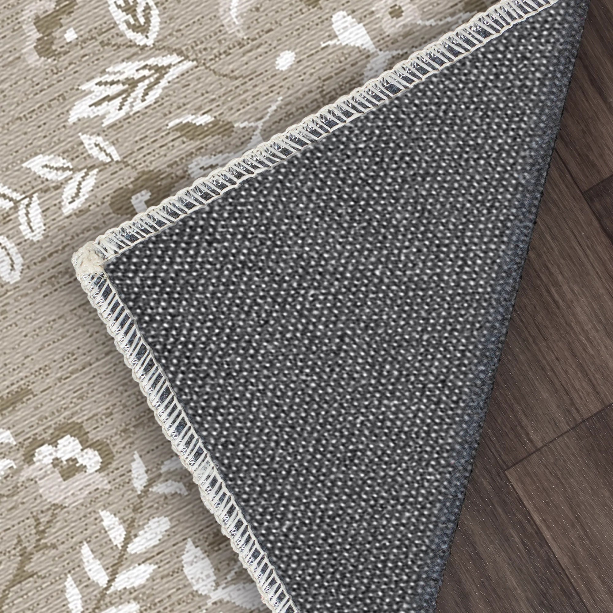 Sand Serenity Floral Medallion Teppich