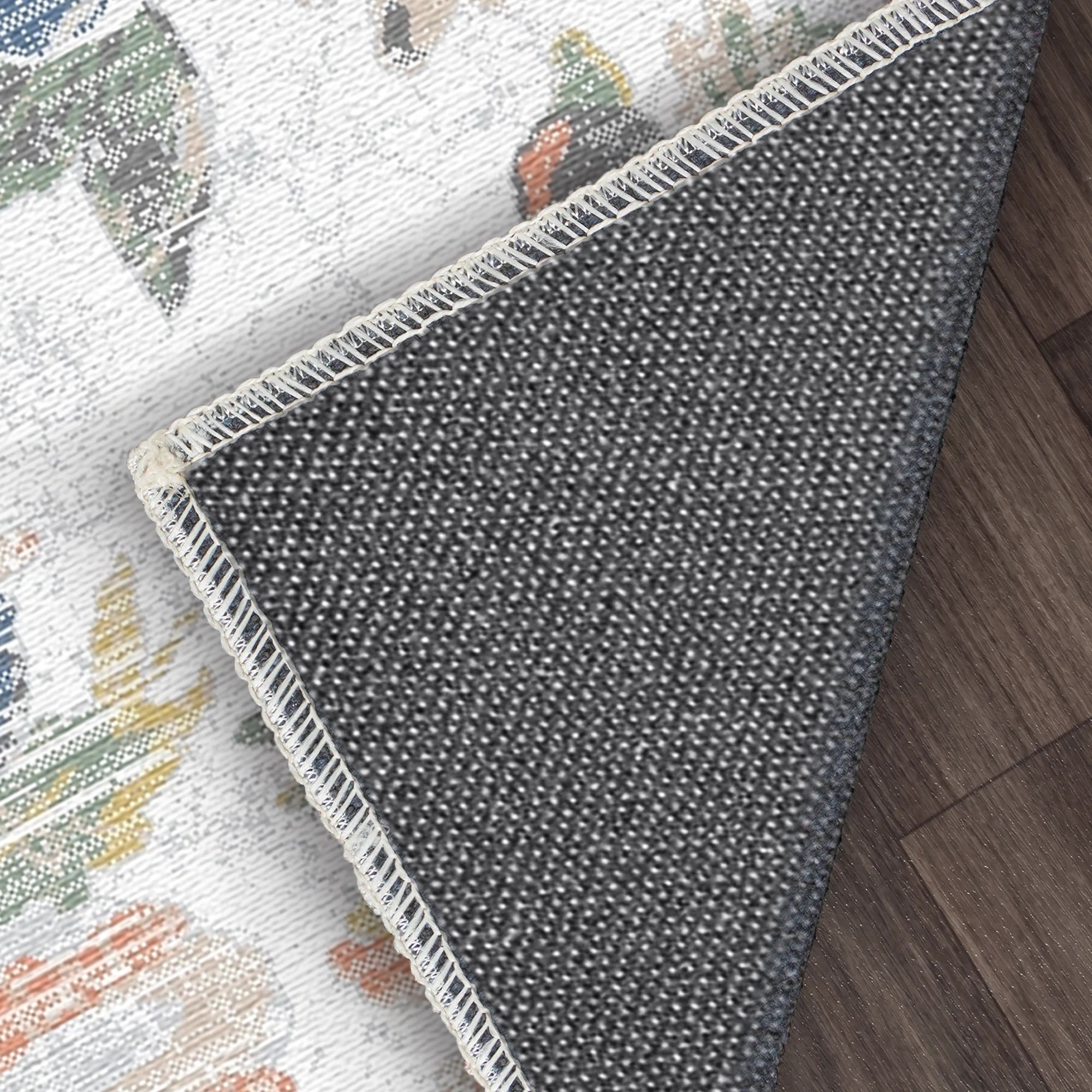 Vintage Teppich mit Malerischem Blumenmuster