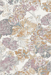 Mauve Heritage Floral Teppich Weiß