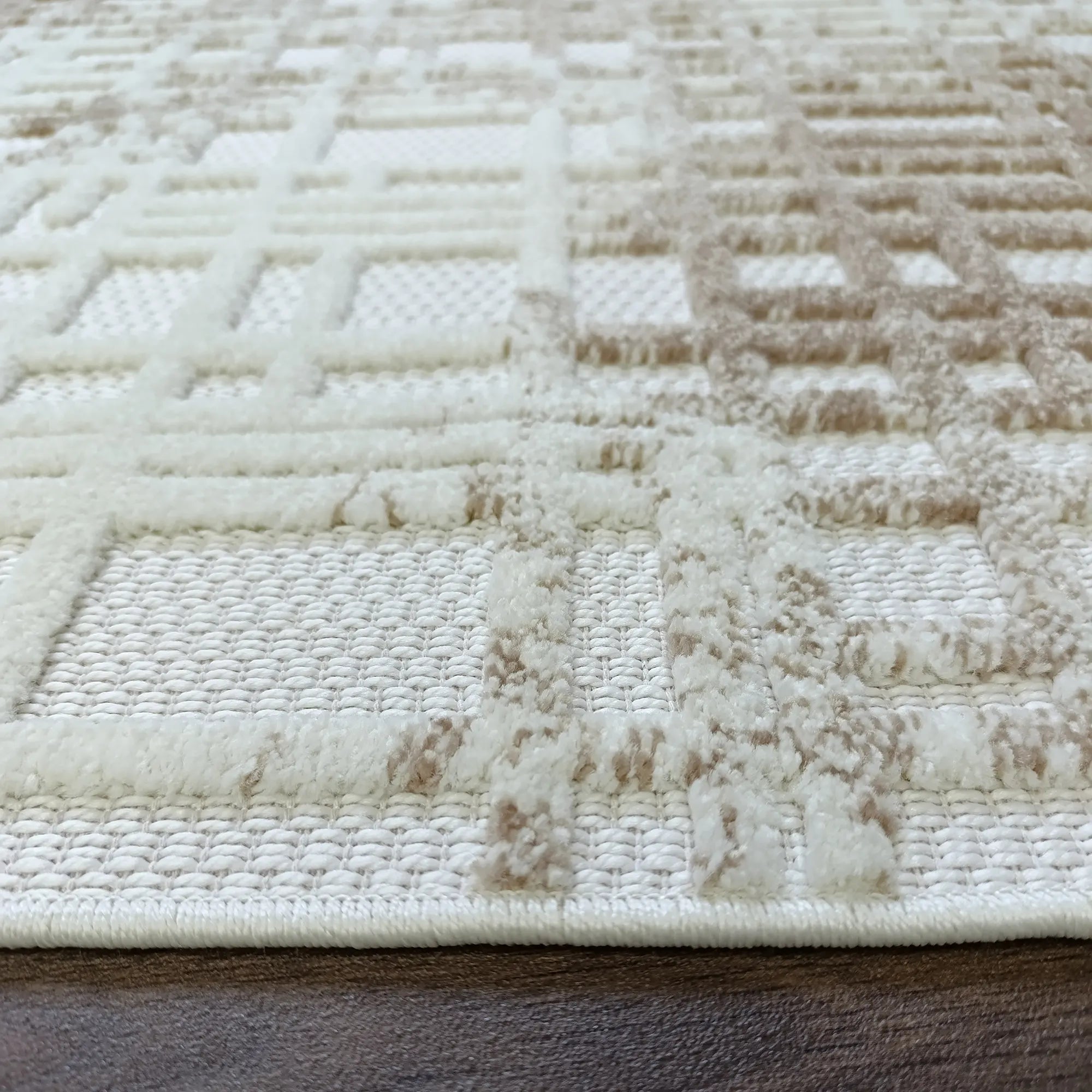 Square Symphony Beige Rug - Bella Rugs