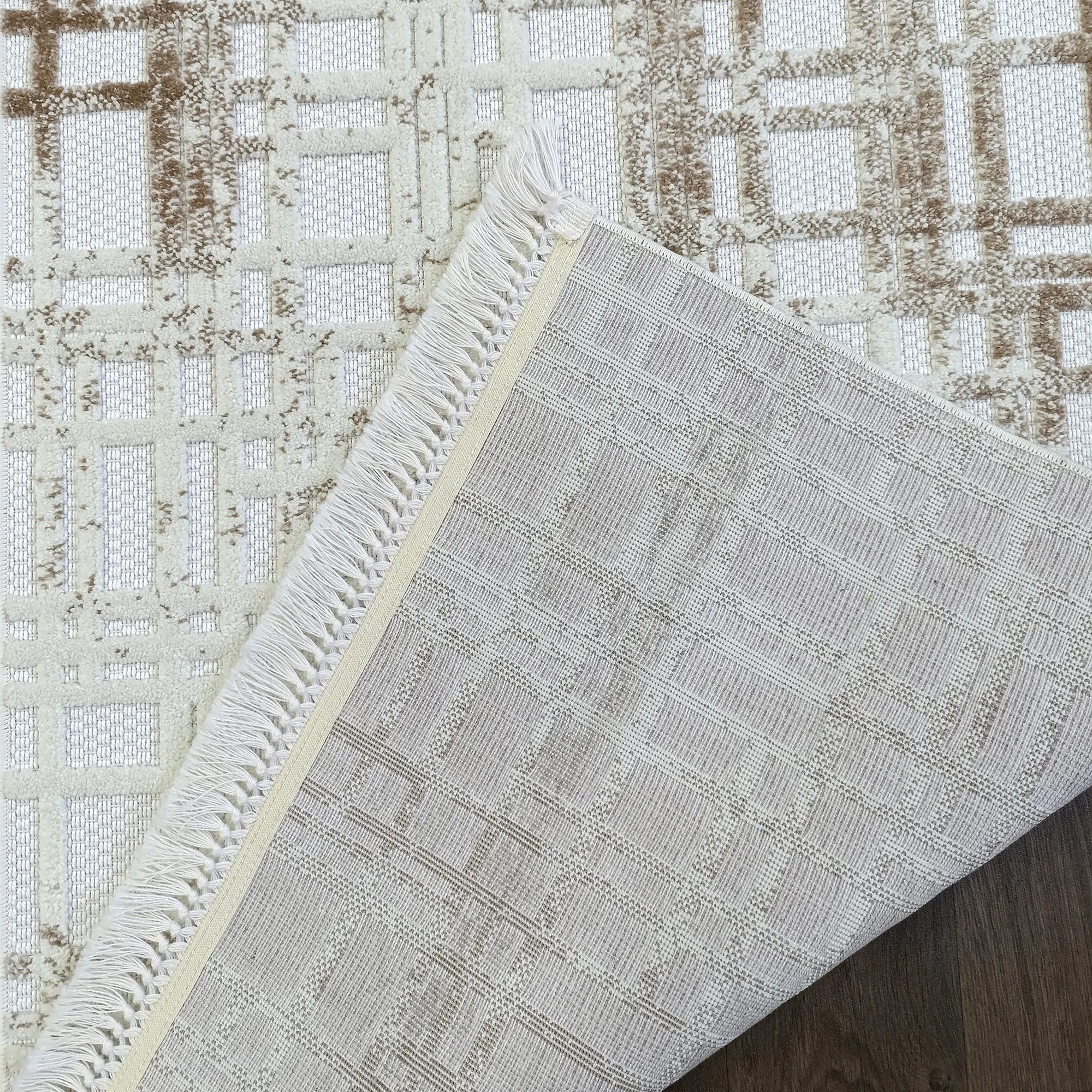 Square Symphony Beige Rug - Bella Rugs