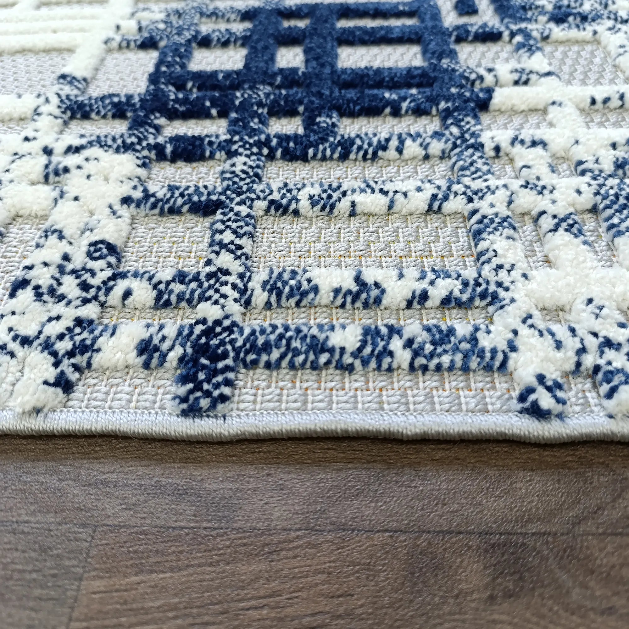 Square Symphony Blue Rug - Bella Rugs