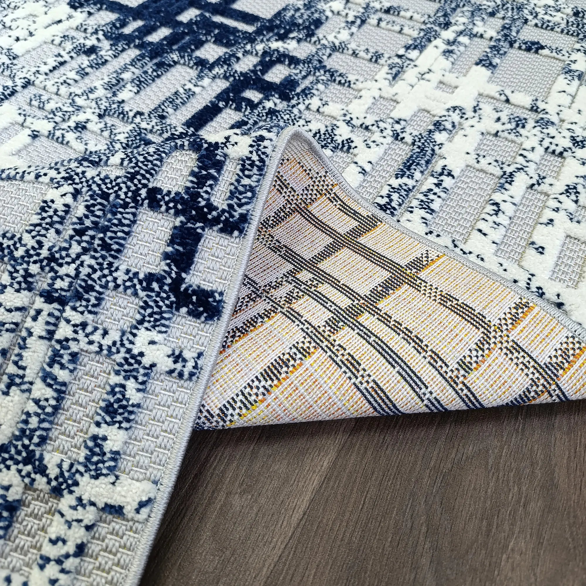 Square Symphony Blue Rug - Bella Rugs