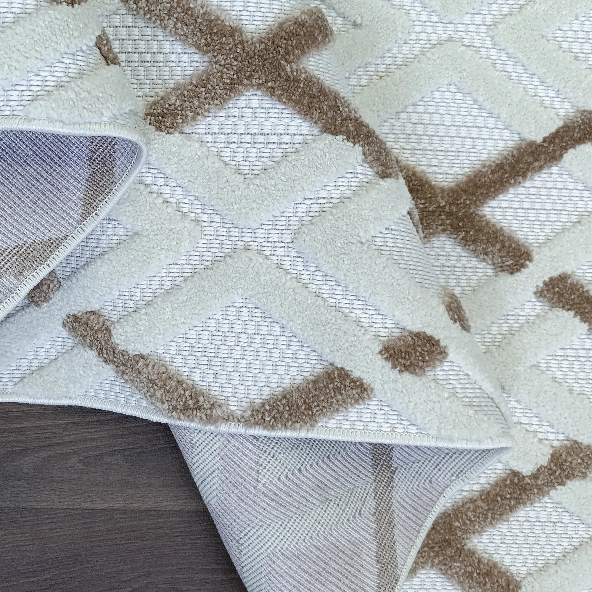 Cross Weave Mocha Rug - Bella Rugs