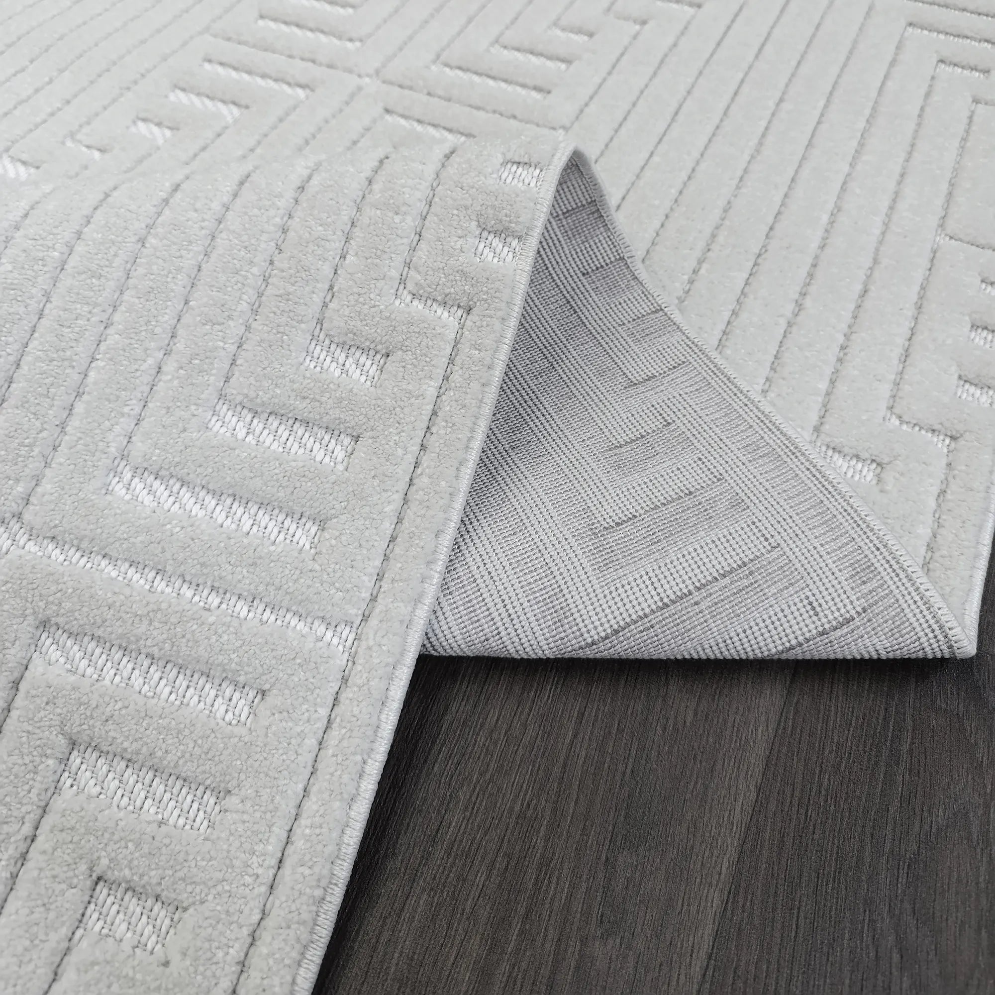 Geometric White Elegance Rug - Bella Rugs