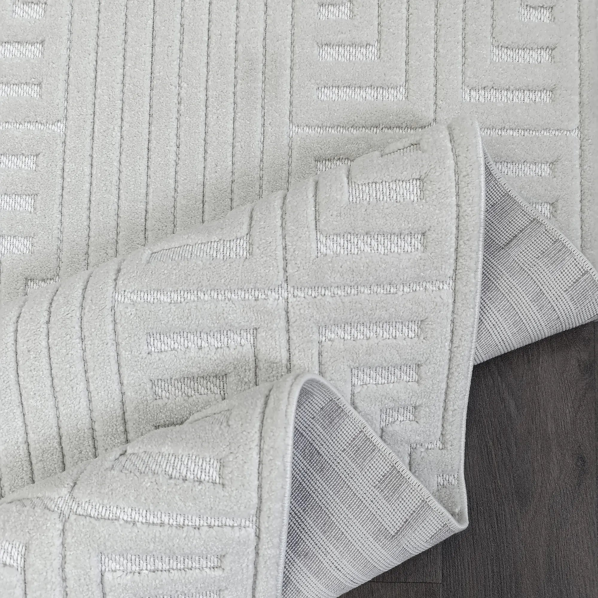 Geometric White Elegance Rug - Bella Rugs
