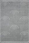 Graphite Halo Curve Rug Gray