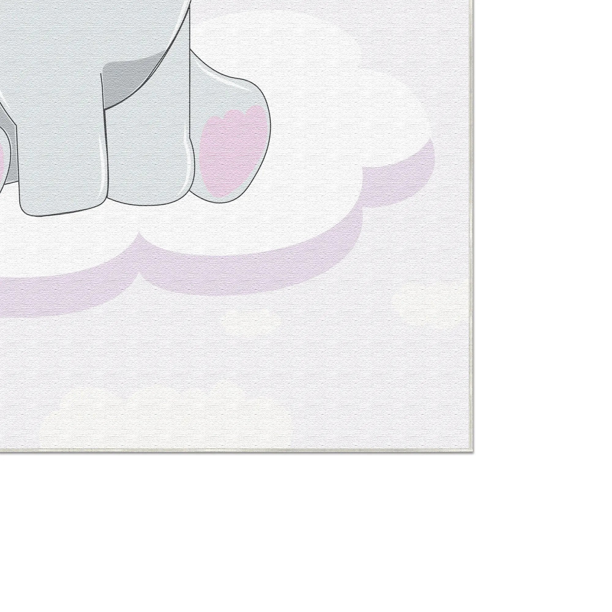 Magischer Elefant mit Ballon | Personalisierbarer Teppich