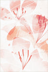 Weicher Rosa Aquarell-Blumen-Akzentteppich Rosa