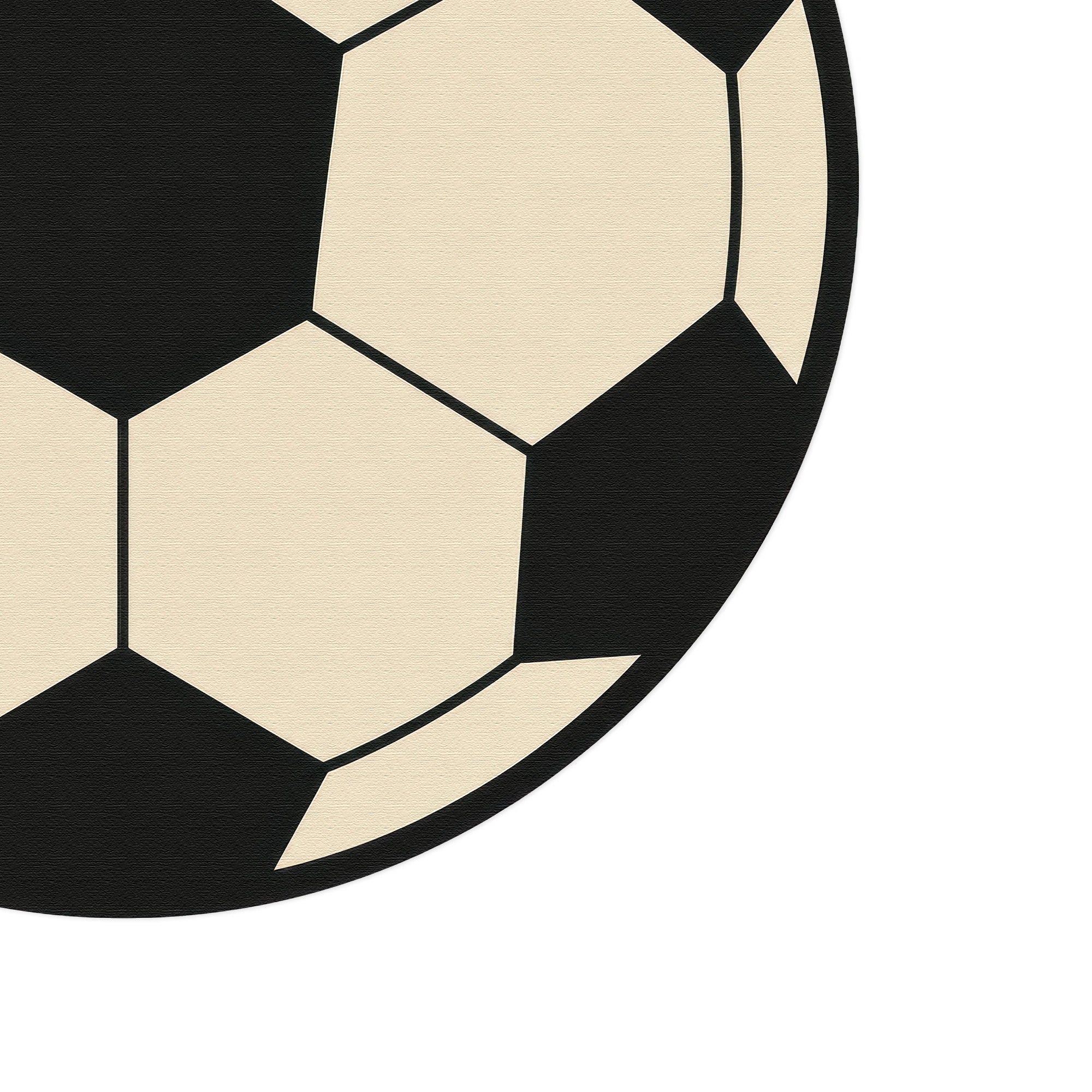 Klassischer runder Fußball | Kinder-Sportteppich