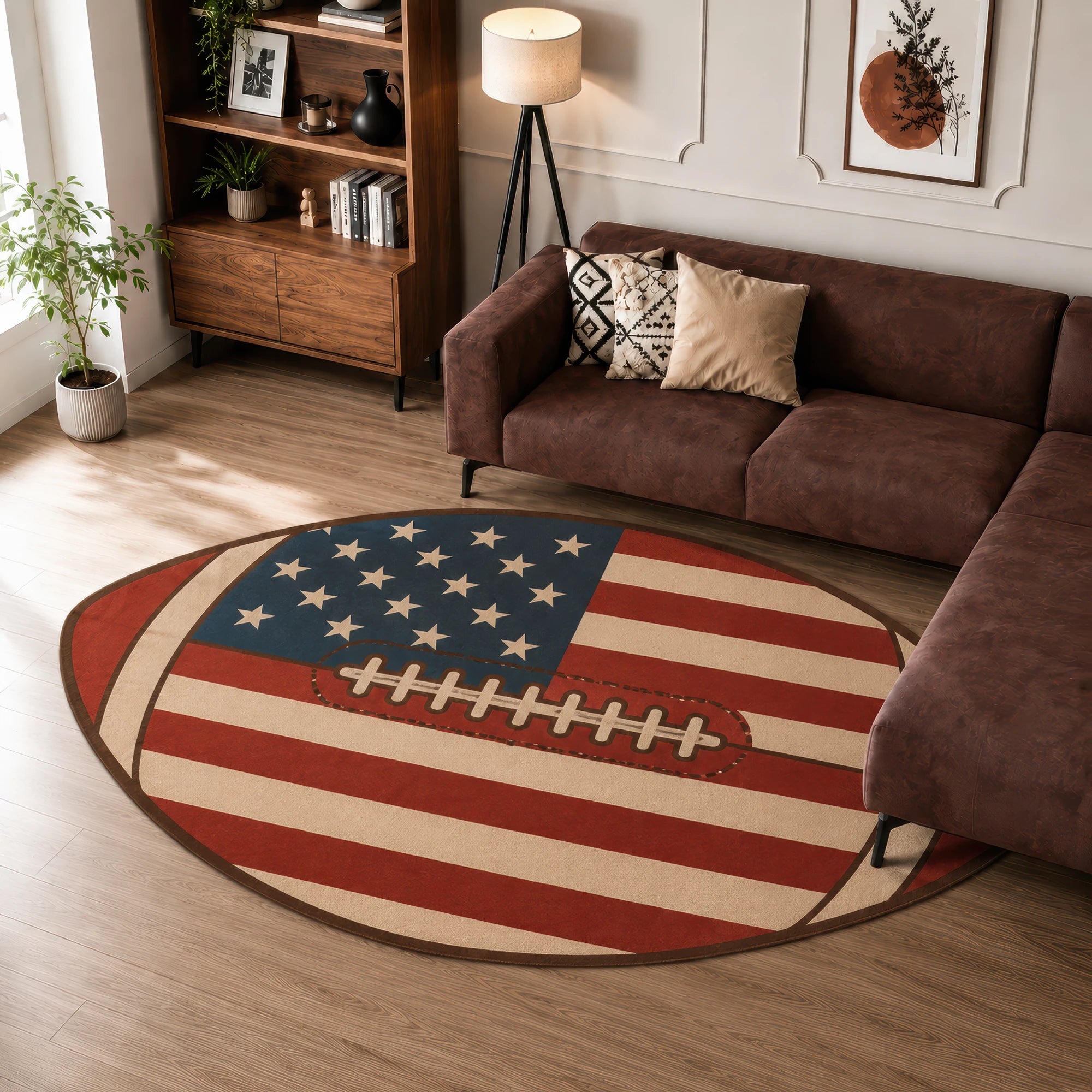 USA-Flagge American Football | Kinder Teppich in Form