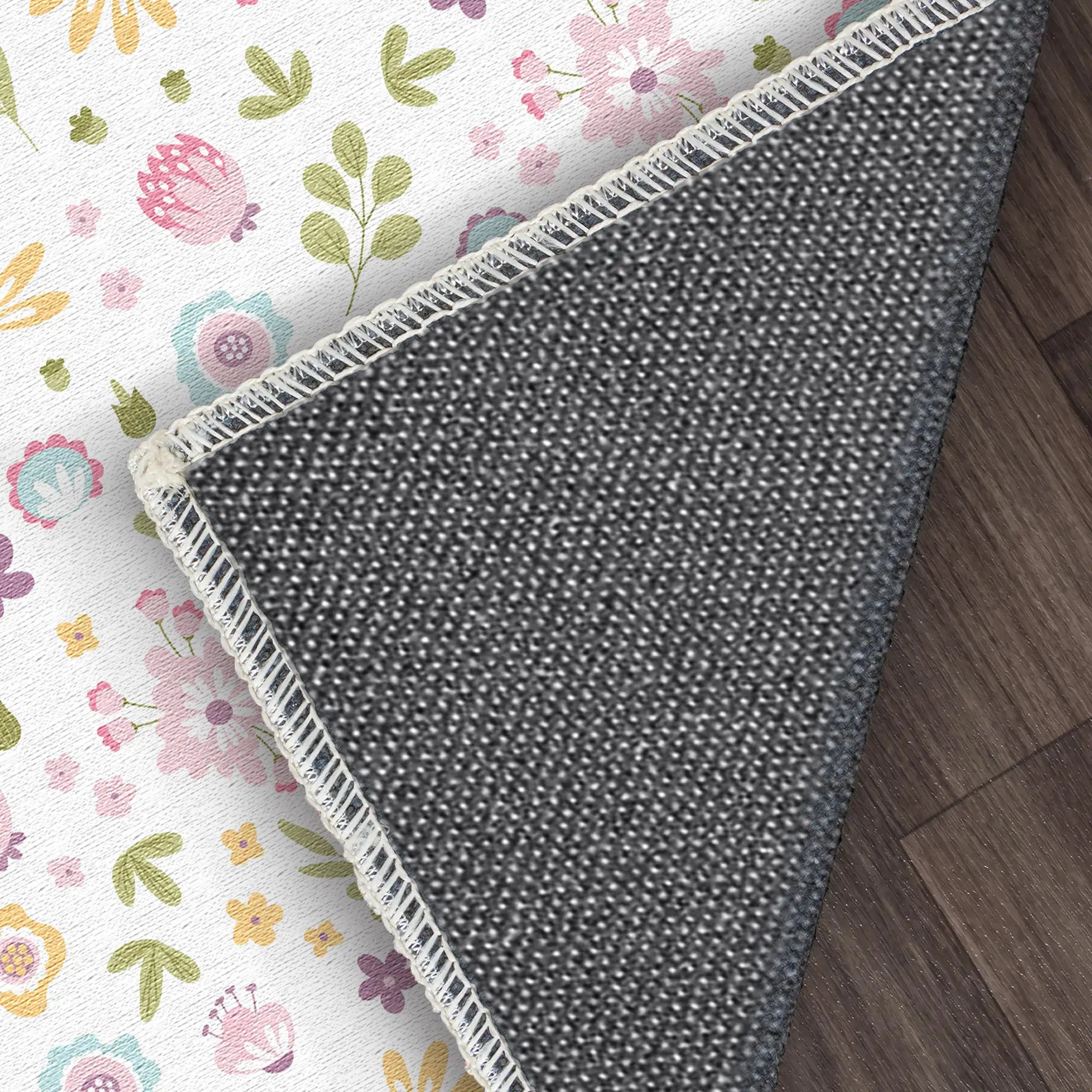 Waschbarer Pastell Kleiner Blumen Teppich
