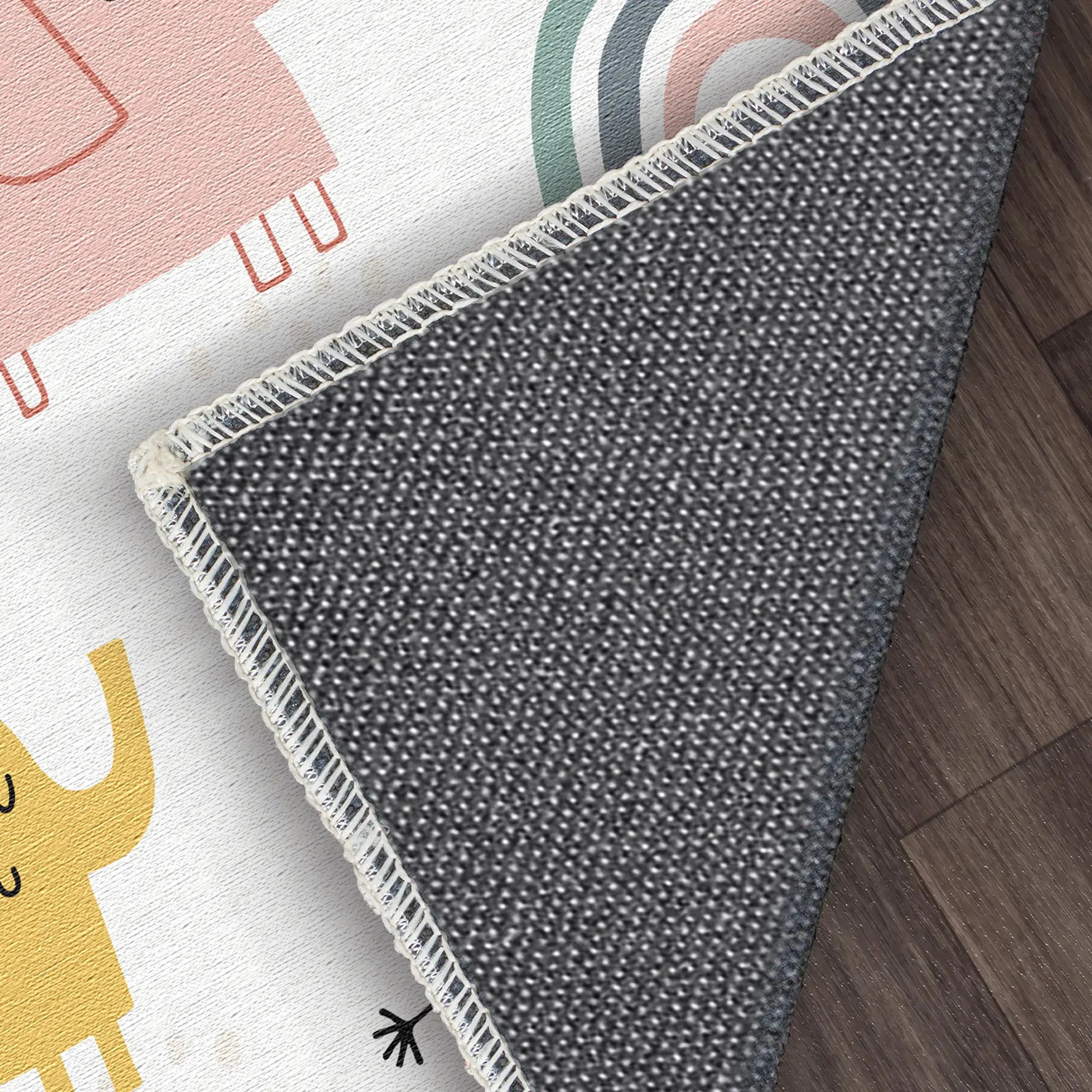 Waschbarer Boho Elefant Kinderzimmer Teppich