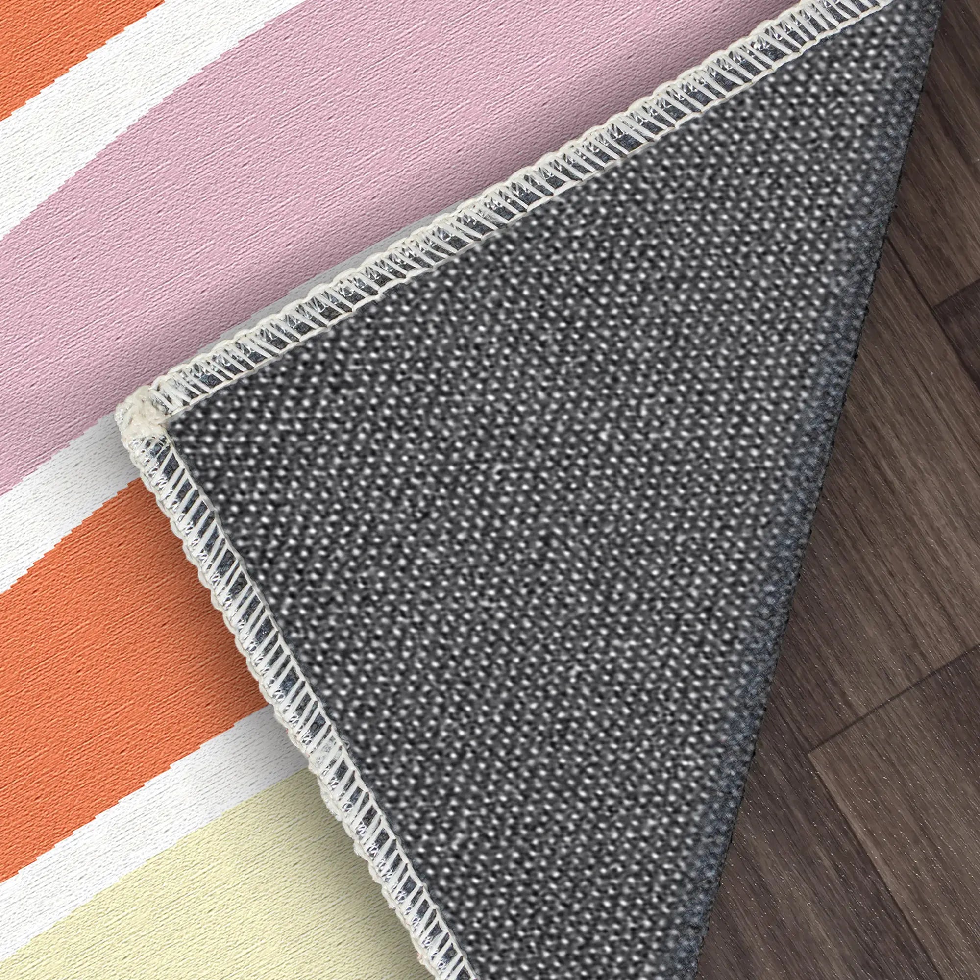 Waschbarer Pastell Groovy Wellen-Teppich