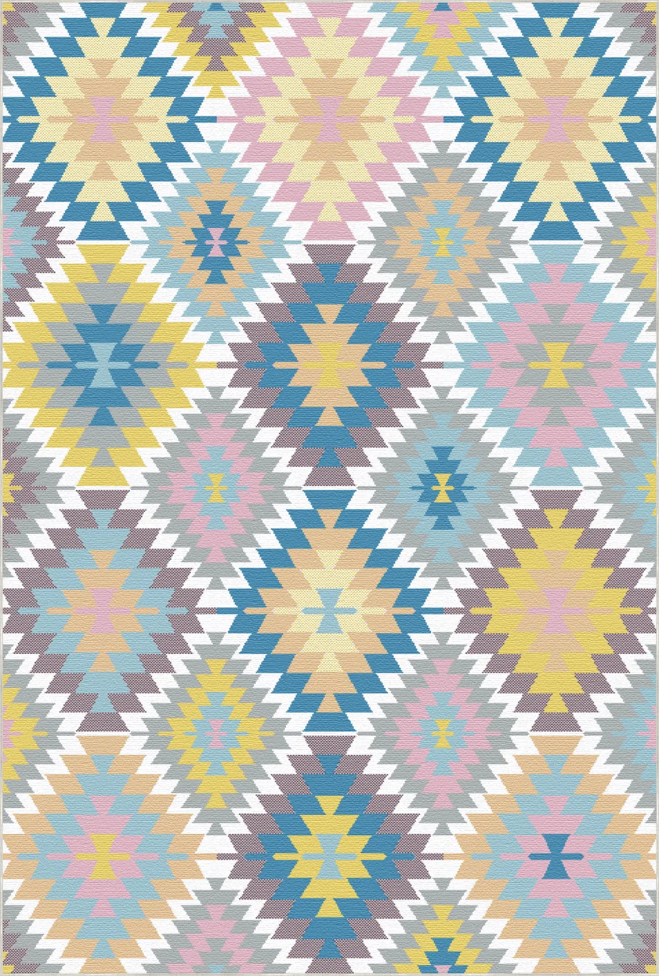 Waschbarer Boho Geometrischer Teppich