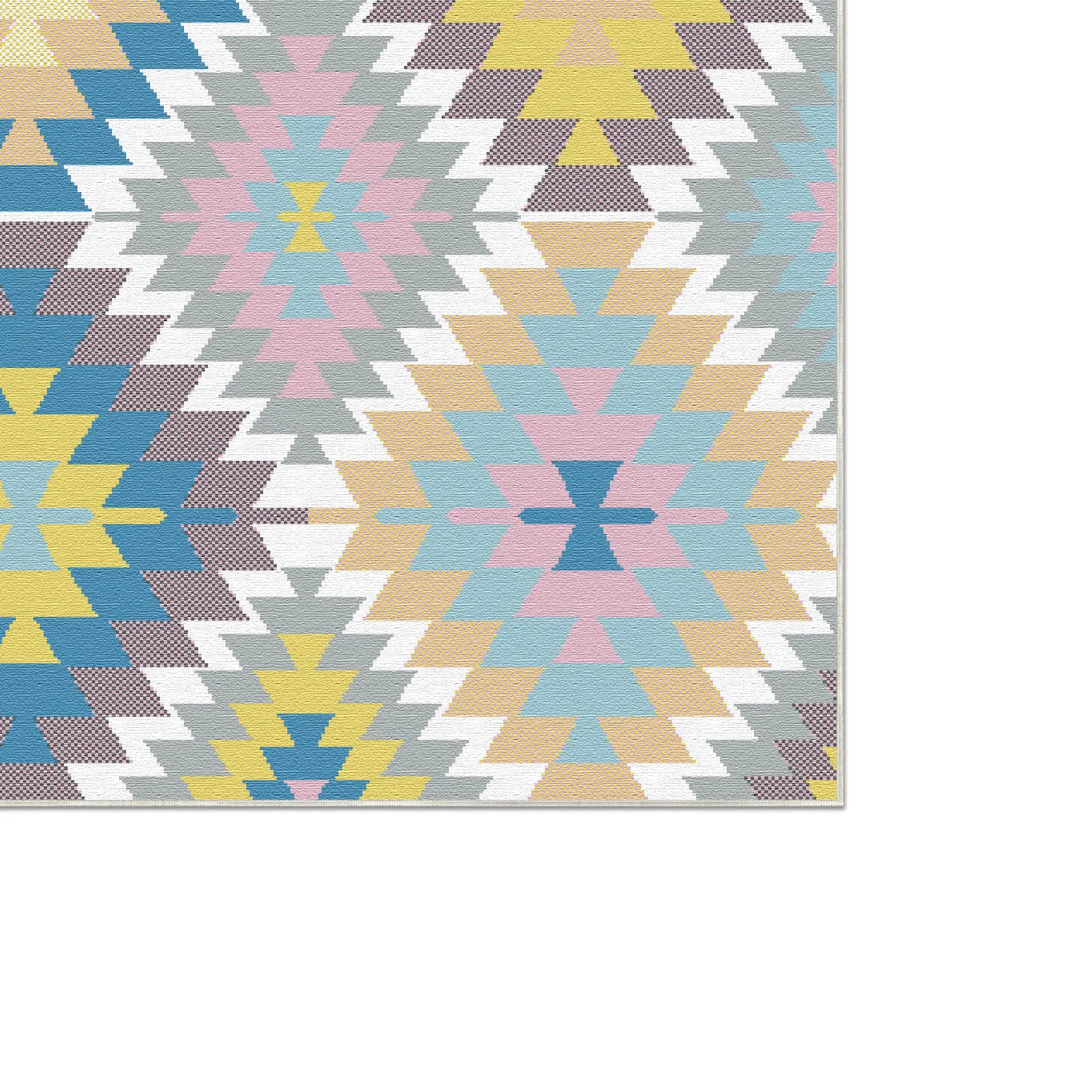 Waschbarer Boho Geometrischer Teppich