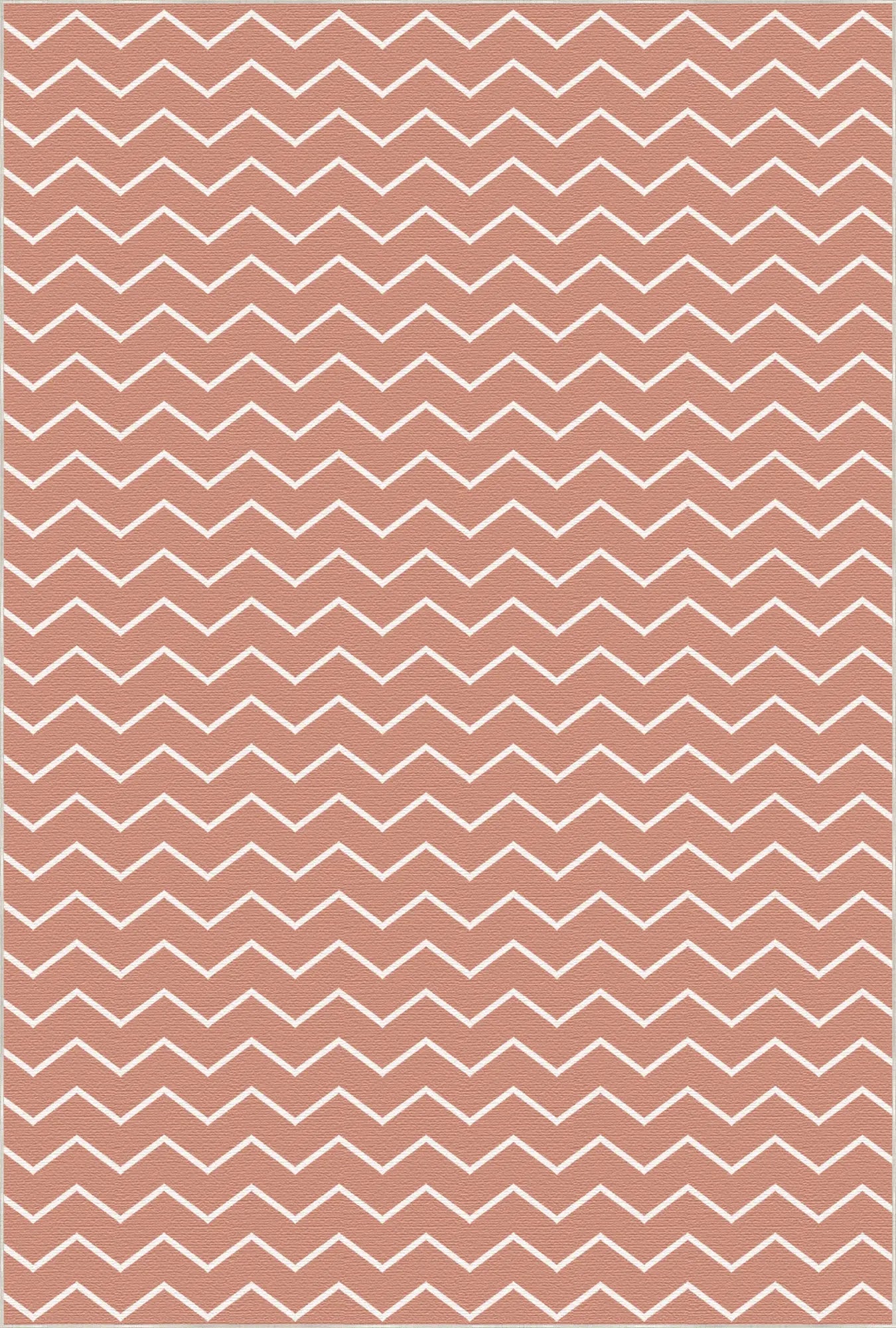 Waschbarer Terrakotta Chevron-Teppich