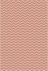 Waschbarer Terrakotta Chevron-Teppich 