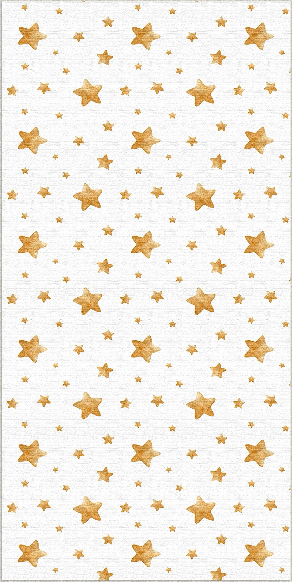 Goldene Aquarell-Sterne Kinderteppich