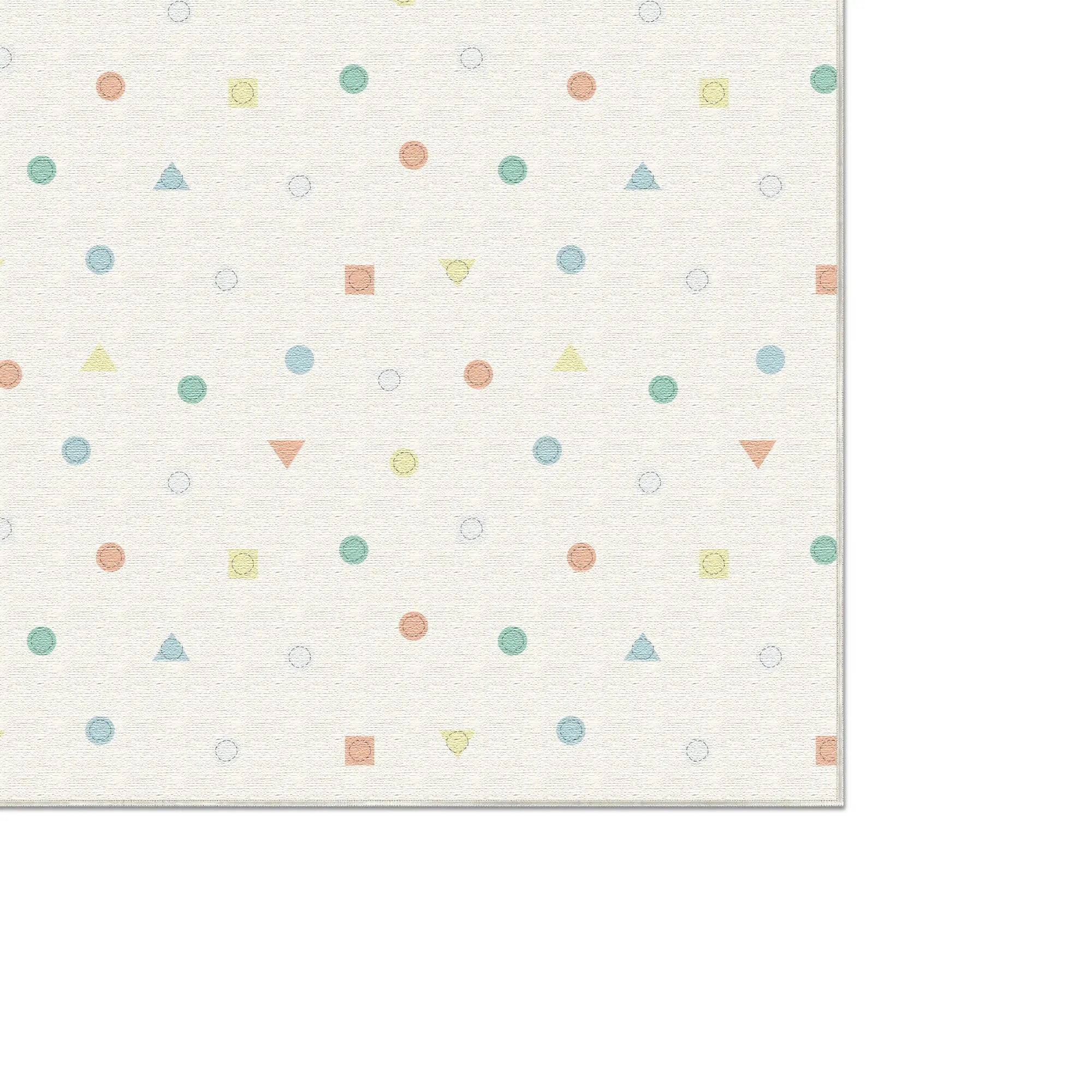 Pastell Geometrischer Waschbarer Kinderzimmer Teppich
