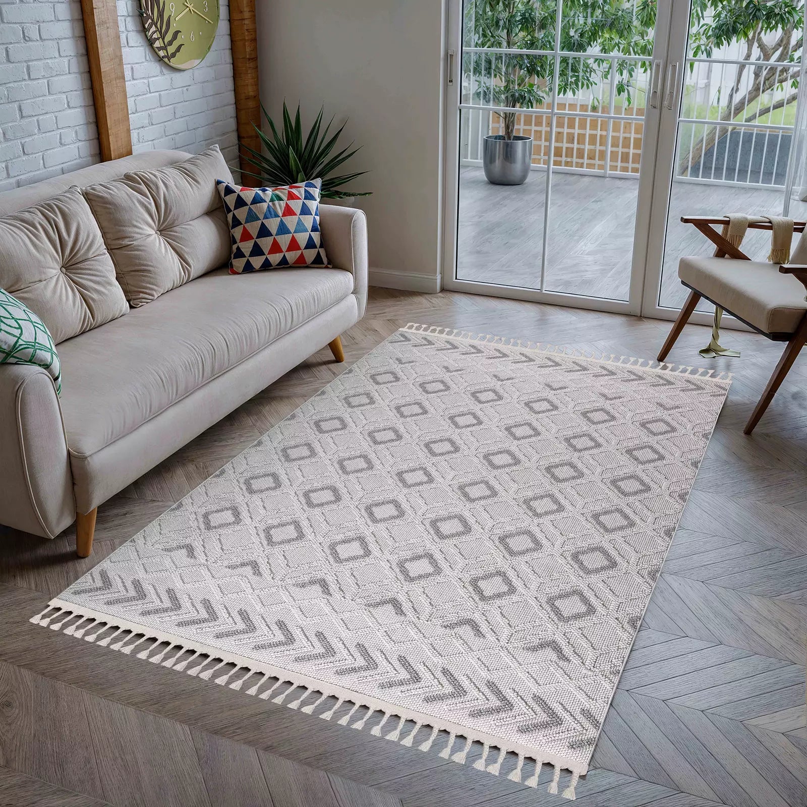 Loop Soft Weave Boucle Modern Rug Gray - Bella Rugs