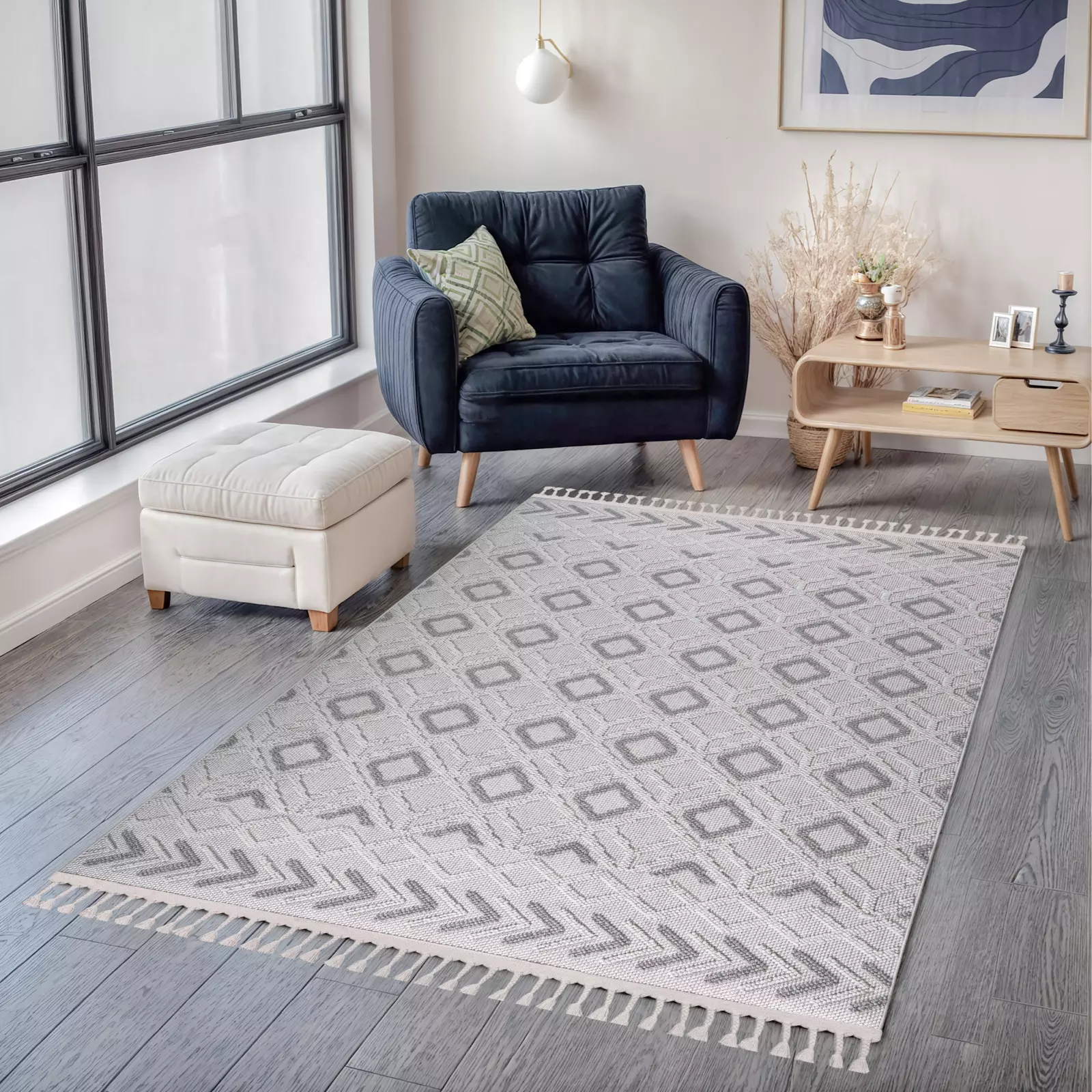 Loop Soft Weave Boucle Modern Rug Gray - Bella Rugs