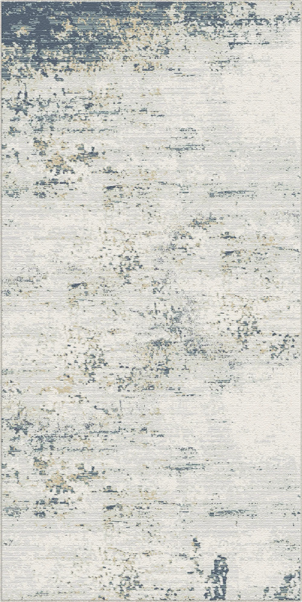 Saphir Drift Abgenutzter Abstrakter Teppich