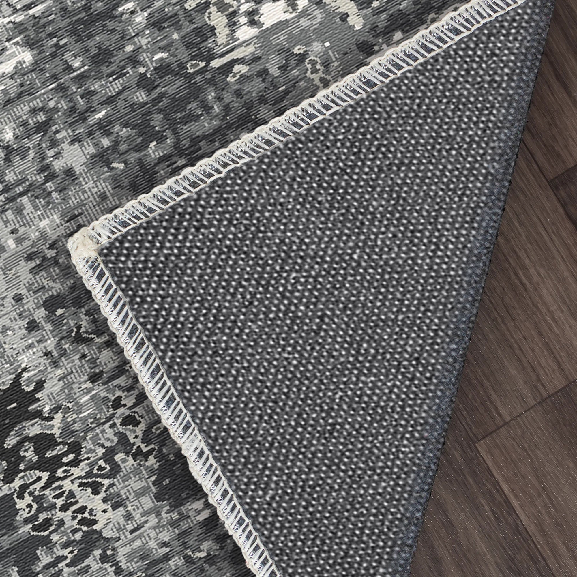 Obsidian Static Industrial Abstract Teppich