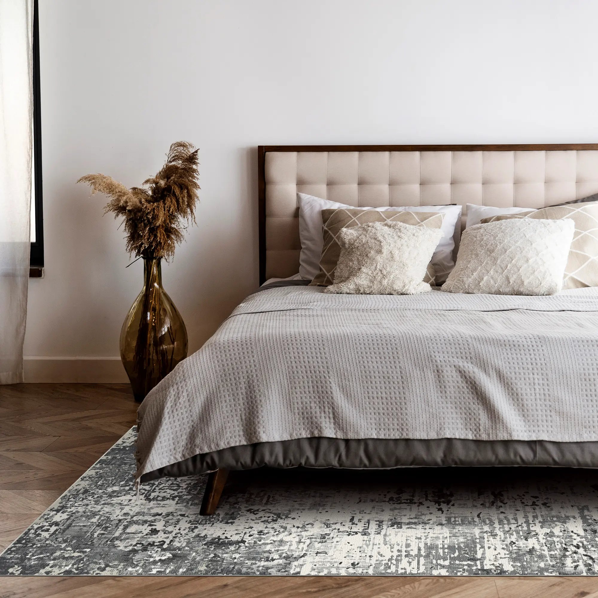 Obsidian Static Industrial Abstract Teppich