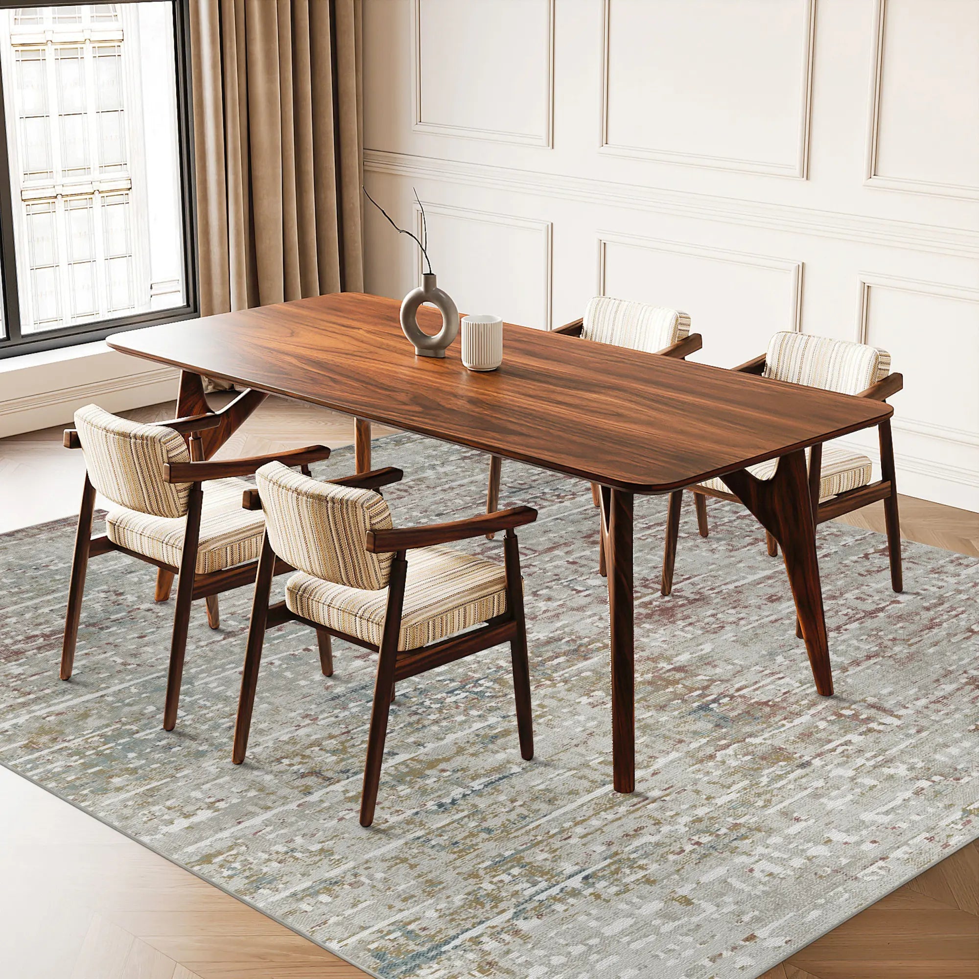 Spectrum Horizon Waschbarer Abstrakter Teppich