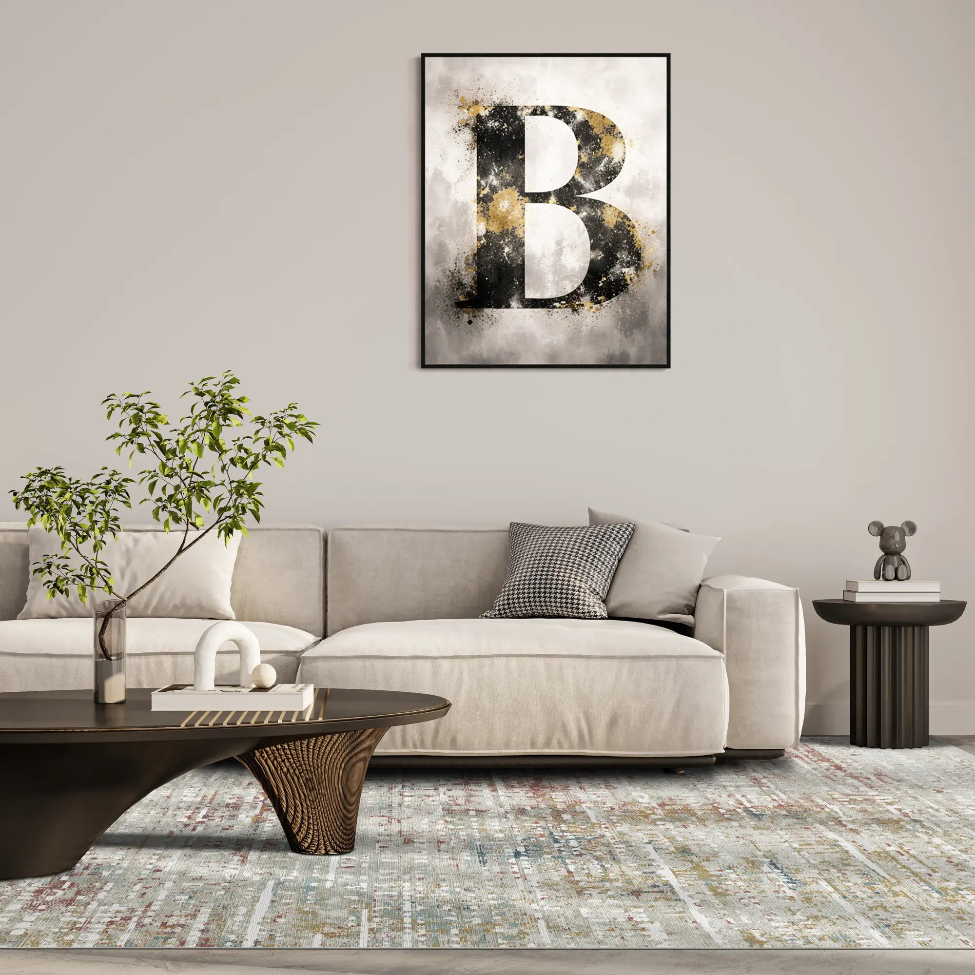 Spectrum Horizon Waschbarer Abstrakter Teppich