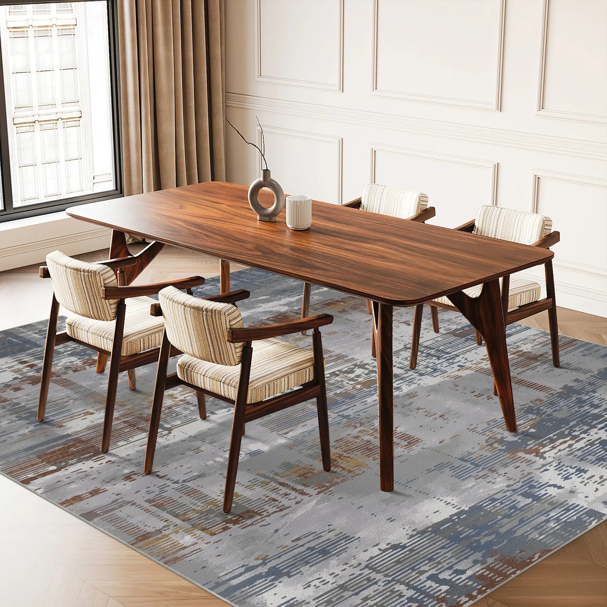 Tektonische Drift Industrieller Glitch Teppich