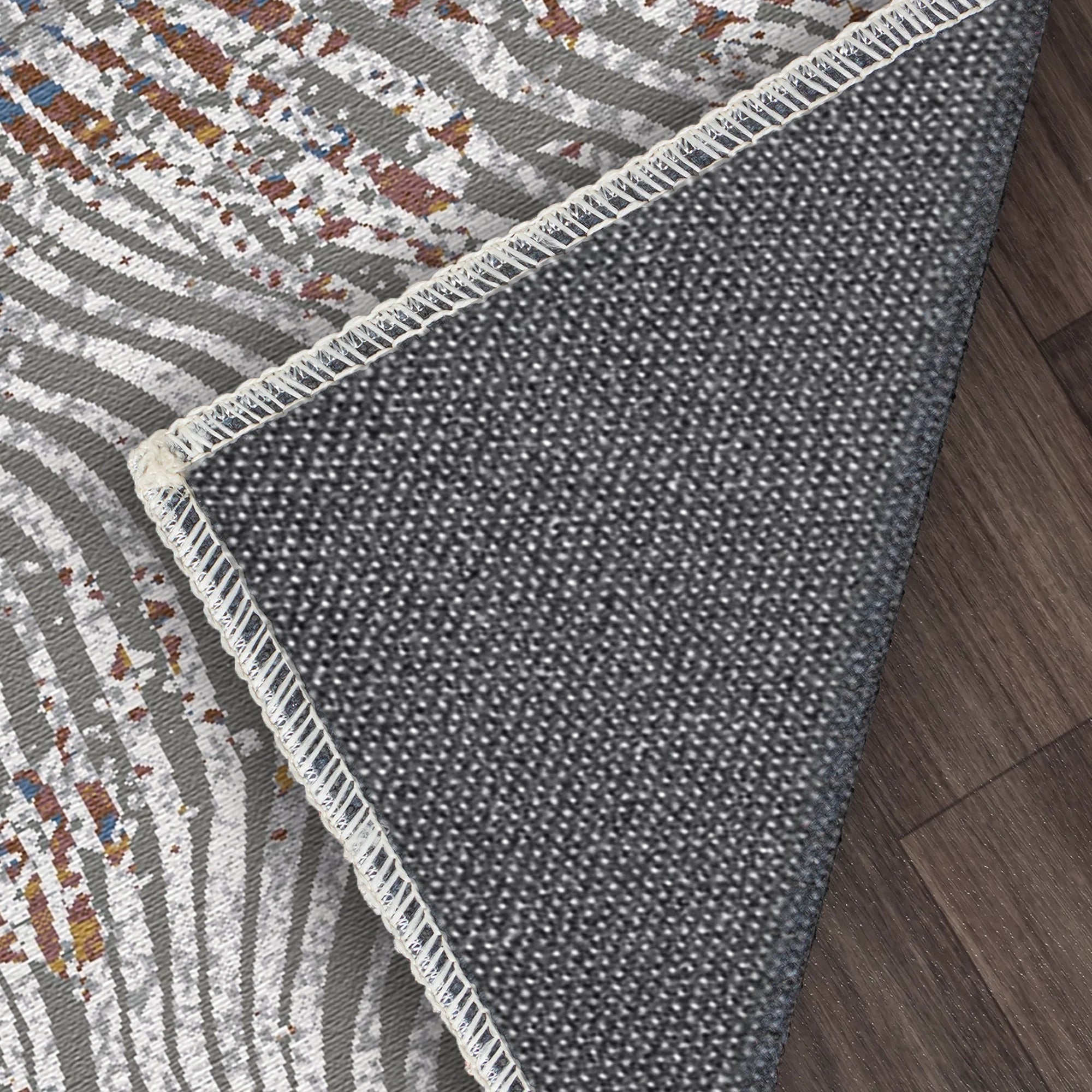 Topografischer Wellenmuster-Teppich im Used-Look