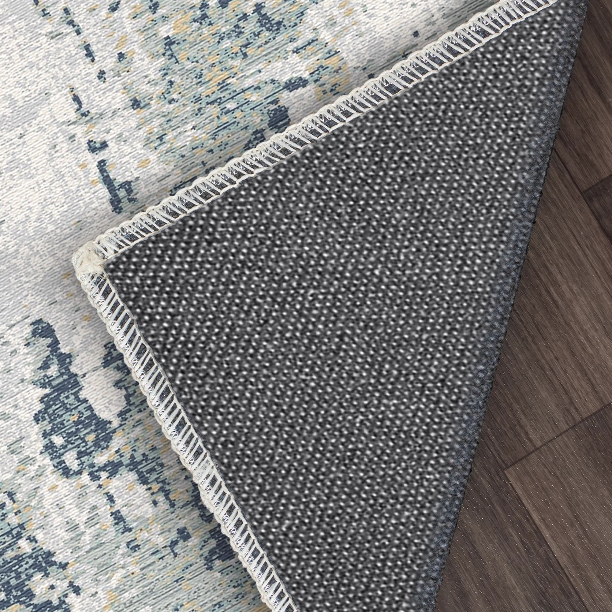 Ocean Patina Abstrakter Teppich im Used-Look