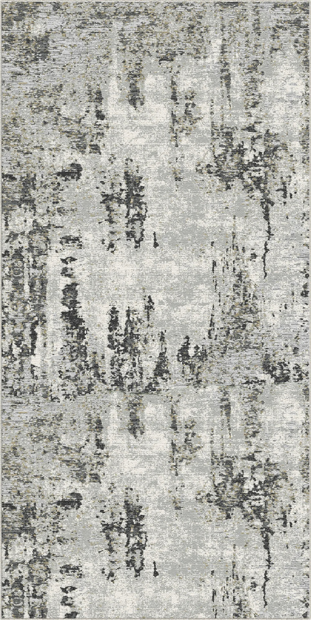 Obsidian Flut Abgenutzter Abstrakter Teppich