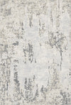 Silver Mist Distressed Abstract Teppich Silber