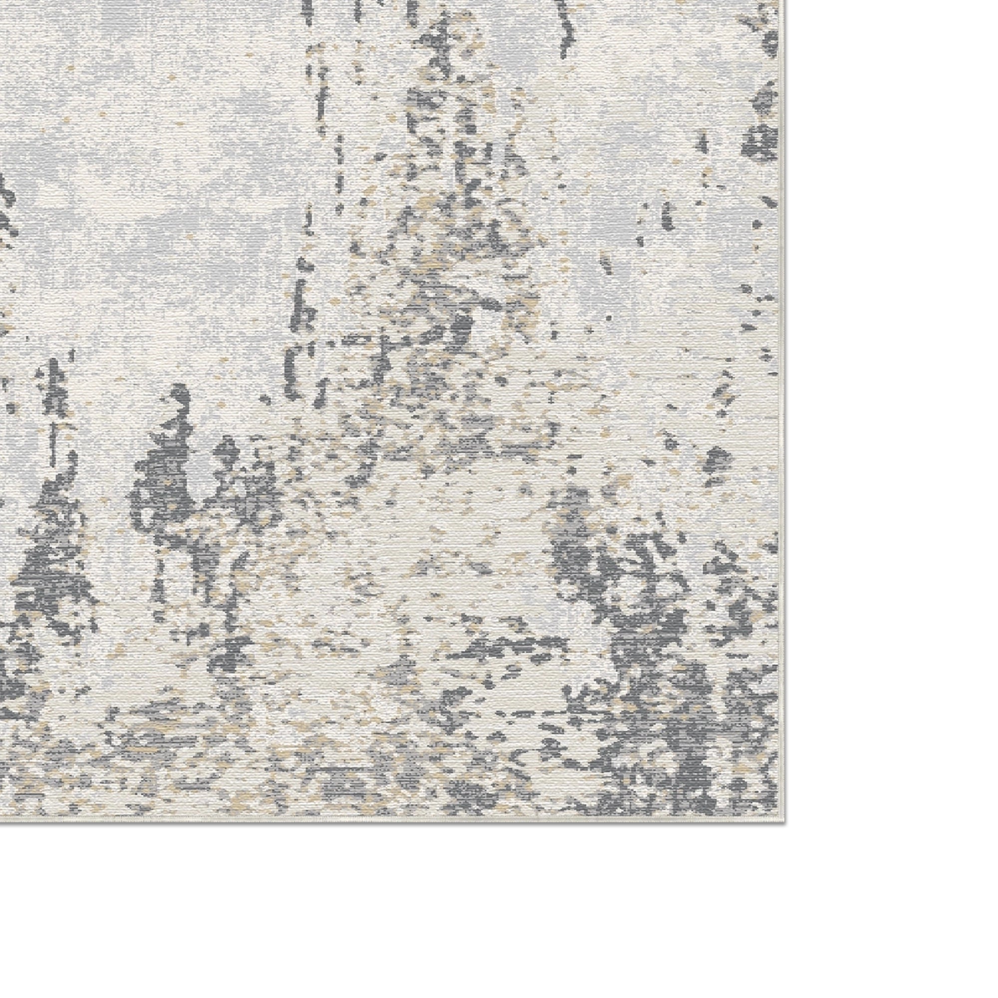 Silver Mist Distressed Abstract Teppich