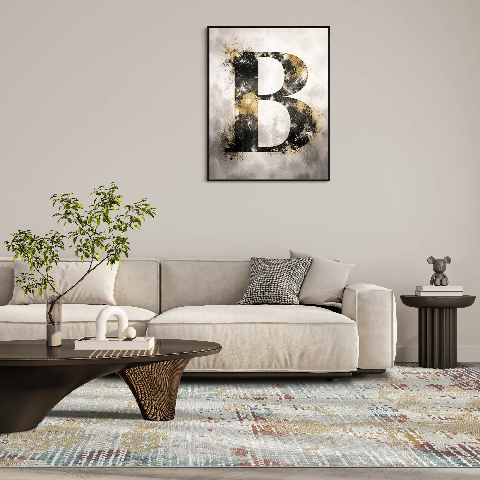 Bernstein Horizont Industrieller Abstrakter Teppich